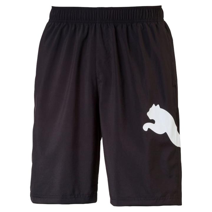 Men's Puma Big Cat Woven Shorts, Size: Medium, Black