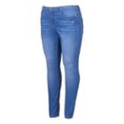 Juniors' Plus Size Mudd&reg; Flx Stretch Whiskered Skinny Jeans, Girl's, Size: 20 W, Med Blue