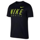Men's Nike Running Dri-fit Tee, Size: Large, Grey (charcoal)