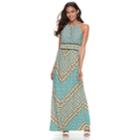 Petite Suite 7 High Neck Maxi Dress, Women's, Size: 14 Petite, Blue