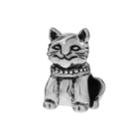 Individuality Beads Sterling Silver Cat Bead, Women's, Grey