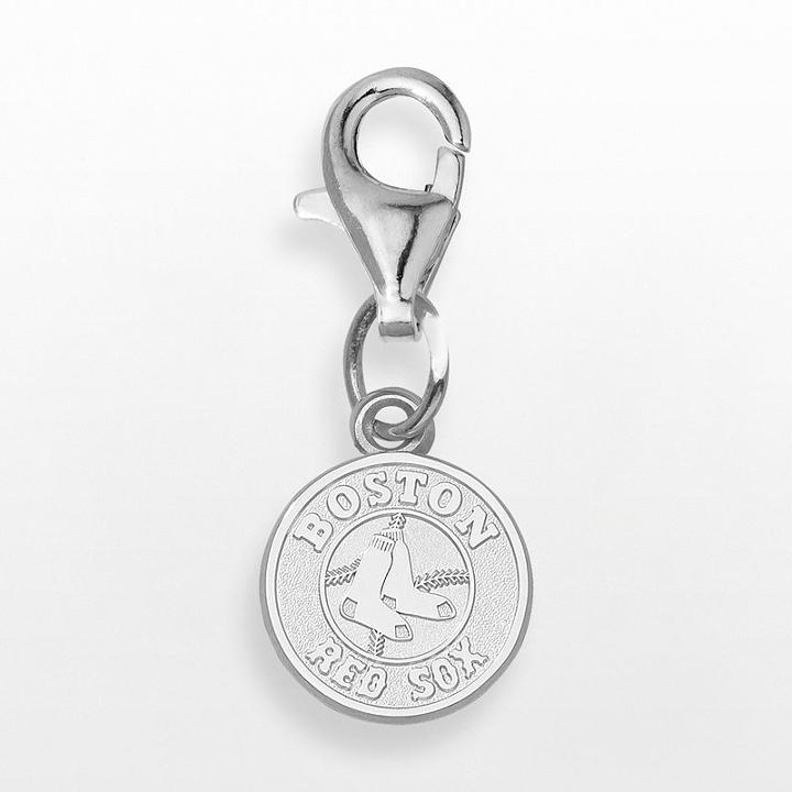 Logoart Boston Red Sox Sterling Silver Logo Charm, Women's, Grey