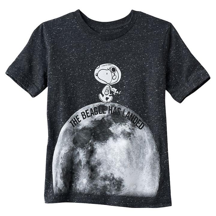 Boys 4-10 Jumping Beans&reg; Peanuts Snoopy Walking On The Moon Graphic Tee, Boy's, Size: 8, Brown Over