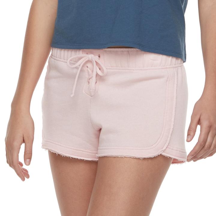 Juniors' So&reg; Lace-up Shorts, Teens, Size: Small, Light Pink