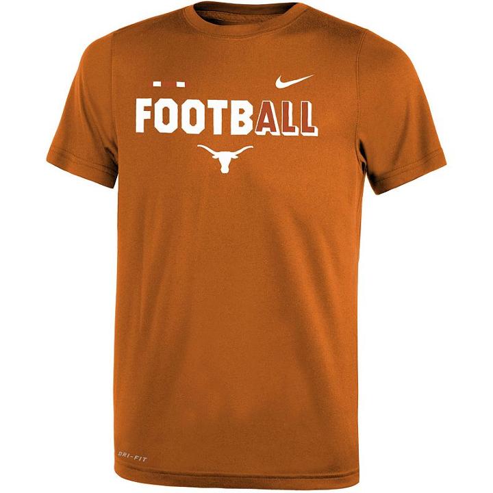 Boys 8-20 Nike Texas Longhorns Legend Football Tee, Size: L 14-16, Orange