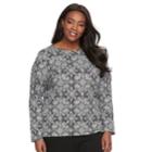 Plus Size Croft & Barrow&reg; Crewneck Tee, Women's, Size: 0x, Oxford