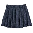 Girls 7-16 So&reg; Printed Skater Skirt, Size: Xl/14, Blue