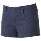 Juniors' Unionbay Wendall Double Button Shortie Shorts, Girl's, Size: 11, Brt Blue