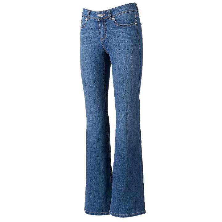 Women's Lc Lauren Conrad Flare Leg Jeans, Size: 2, Med Blue
