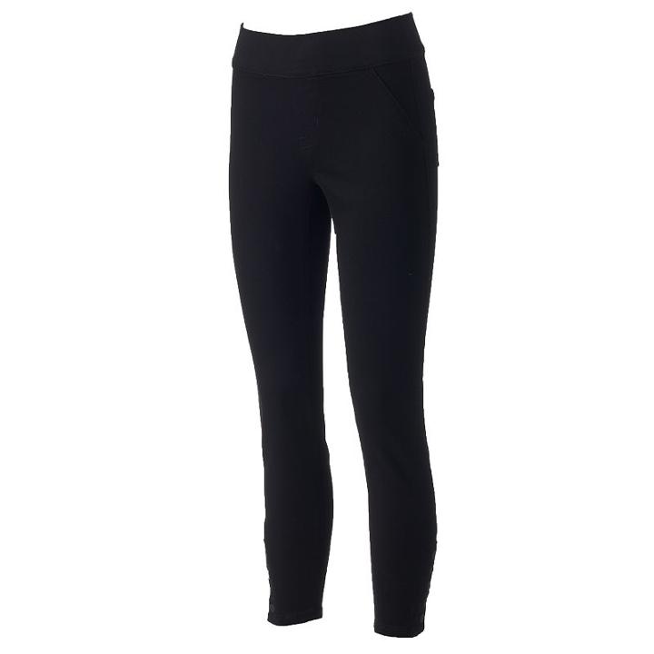 Women's Apt. 9&reg; Pull-on Skinny Jeans, Size: 14, Black