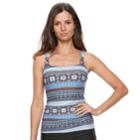 Women's Croft & Barrow&reg; D-cup Tankini Top, Size: 6, Med Blue