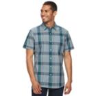 Men's Apt. 9&reg; Premier Flex Slim-fit Plaid Stretch Button-down Shirt, Size: Large Slim, Dark Blue