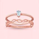 Lc Lauren Conrad Twist Ring Set, Women's, Size: 7, Blue
