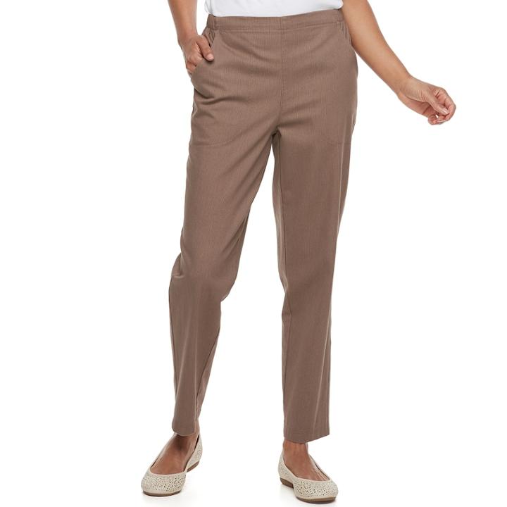 Petite Croft & Barrow&reg; Classic Pull-on Mid-rise Sateen Jeans, Women's, Size: 16p-short, Med Beige