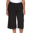 Plus Size Apt. 9&reg; Solid Soft Culottes, Women's, Size: 3xl, Black