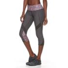 Petite Tek Gear&reg; Power Mesh Capri Workout Leggings, Women's, Size: M Petite, Lt Orange