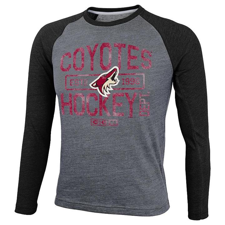 Boys 8-20 Ccm Arizona Coyotes Raglan Tee, Boy's, Size: M(10-12), Grey Other