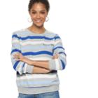 Women's Popsugar Love Ya Self Striped Sweater, Size: Xl, Dark Grey