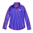 Girls 7-16 Under Armour Tech Quarter-zip Pullover Top, Size: Small, Lt Purple