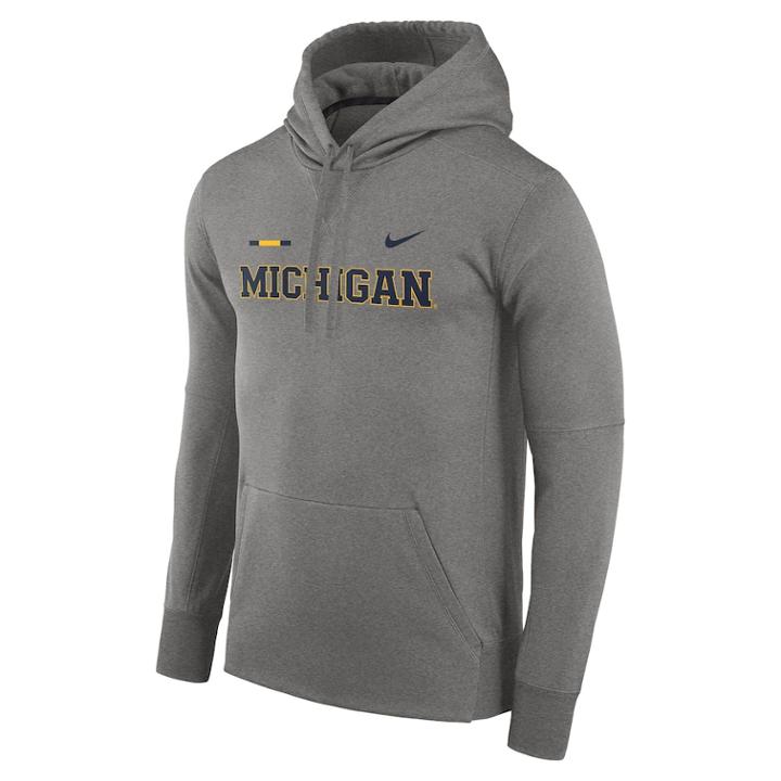Men's Nike Michigan Wolverines Therma-fit Hoodie, Size: Small, Multicolor