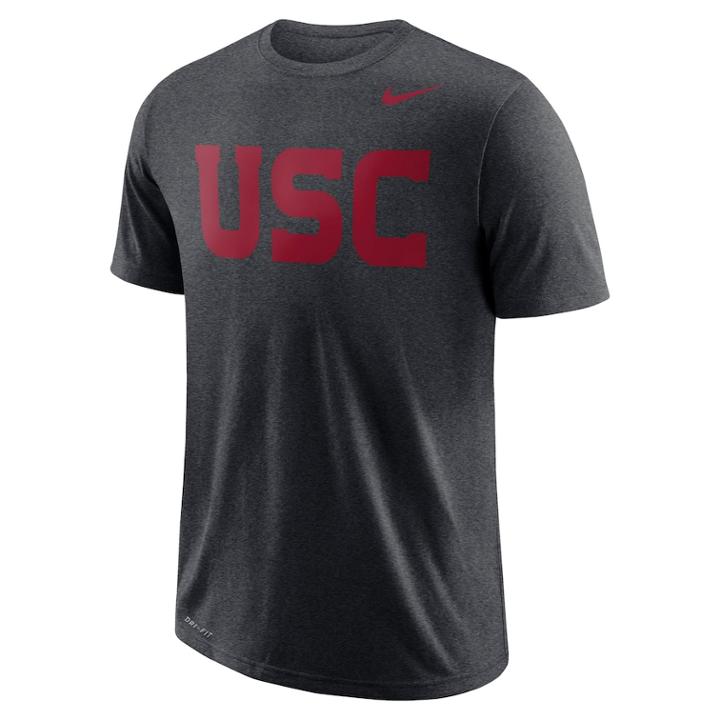 Men's Nike Usc Trojans Wordmark Tee, Size: Large, Grey (charcoal)