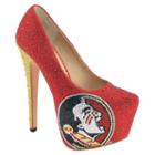Women's Herstar Florida State Seminoles Rhinestone Pump High Heels, Size: 6, Multicolor