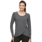 Women's Tek Gear&reg; Tulip Hem Long Sleeve Top, Size: Medium, Black