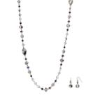Croft & Barrow&reg; Beaded Long Necklace & Drop Earring Set, Women's, Oxford