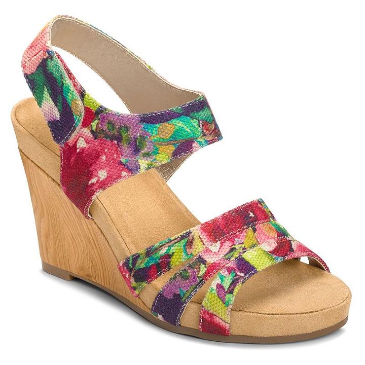 A2 By Aerosoles Plush Day Women's Wedge Sandals, Size: Medium (7), Orange Oth