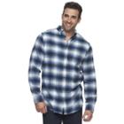 Big & Tall Croft & Barrow&reg; True Comfort Classic-fit Flannel Button-down Shirt, Men's, Size: M Tall, Brt Blue