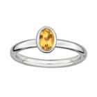 Stacks And Stones Sterling Silver Citrine Stack Ring, Women's, Size: 10, Grey