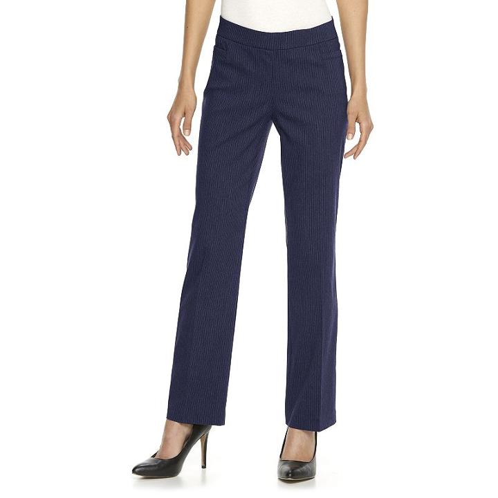 Petite Apt. 9&reg; Bootcut Dress Pants, Women's, Size: 2 Petite, Blue (navy)