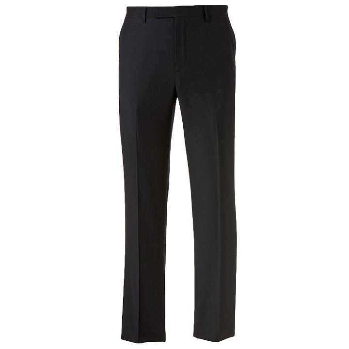 Men's Marc Anthony Modern-fit Pinstripe Wool Flat-front Navy Suit Pants, Size: 36x32, Dark Blue