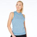 Women's Spalding Mock Neck Tennis Tank, Size: Large, Green