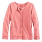 Girls 4-10 Jumping Beans&reg; Button-front Cardigan, Size: 7, Med Pink