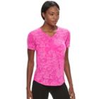 Women's Tek Gear&reg; Easy Burnout V-neck Yoga Tee, Size: Large, Dark Pink