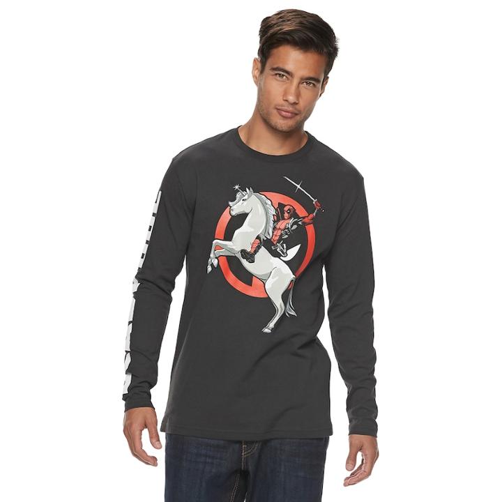 Men's Deadpool Horse Tee, Size: Small, Black