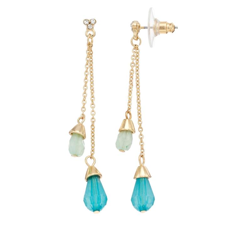 Lc Lauren Conrad Beaded Drop Earring, Women's, Green