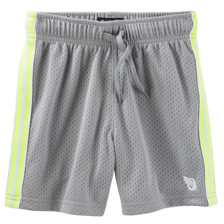 Boys 4-12 Oshkosh B'gosh&reg; Mesh Striped Shorts, Size: 4/5, Grey