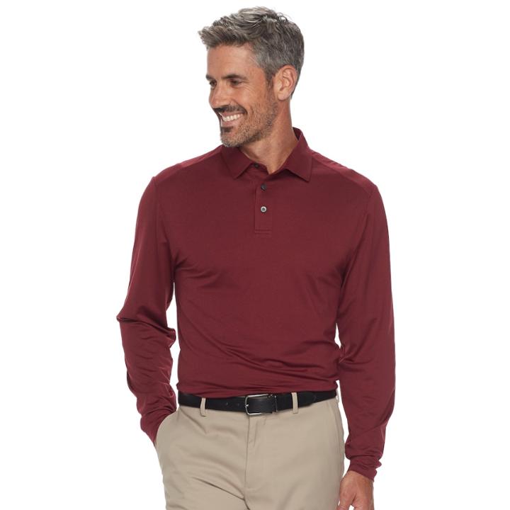 Men's Grand Slam Motionflow 360 Regular-fit Performance Golf Polo, Size: Xl, Red Overfl