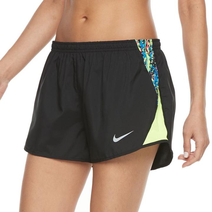Nike, Women's Dry Mesh Inset Running Shorts, Size: Medium, Grey (charcoal)