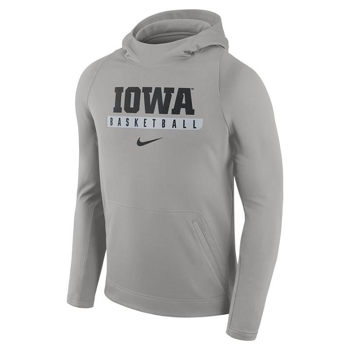 Men's Nike Iowa Hawkeyes Basketball Fleece Hoodie, Size: Medium, Grey Other