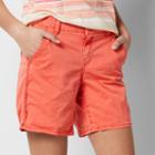 Women's Sonoma Goods For Life&trade; Color Chino Shorts, Size: 12, Med Orange