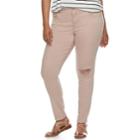 Juniors' Plus Size So&reg; Low-rise Twill Leggings, Teens, Size: 22 W, Light Pink