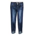 Girls 7-16 Indigo Rein Frayed Hem Skinny Jeans, Size: 14, Dark Blue