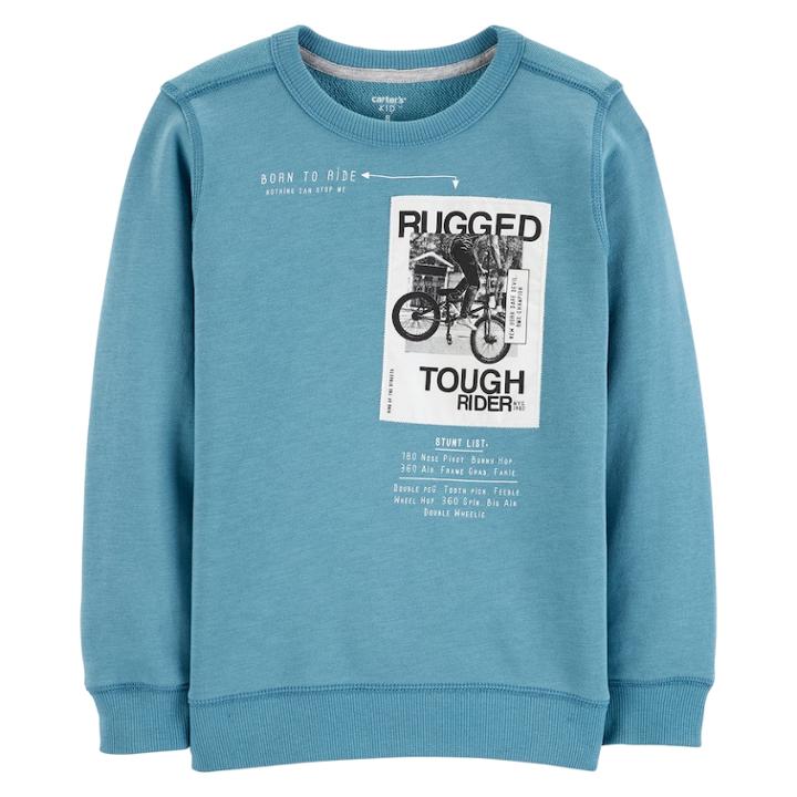 Boys 4-12 Carter's Bicycle Pullover Top, Size: 8, Med Blue