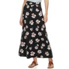 Women's Studio 253 Printed Twist-front Maxi Skirt, Size: Xl, Dark Pink