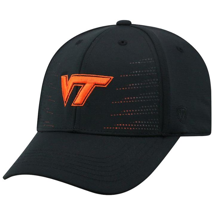 Adult Top Of The World Virginia Tech Hokies Dazed Performance Cap, Men's, Black