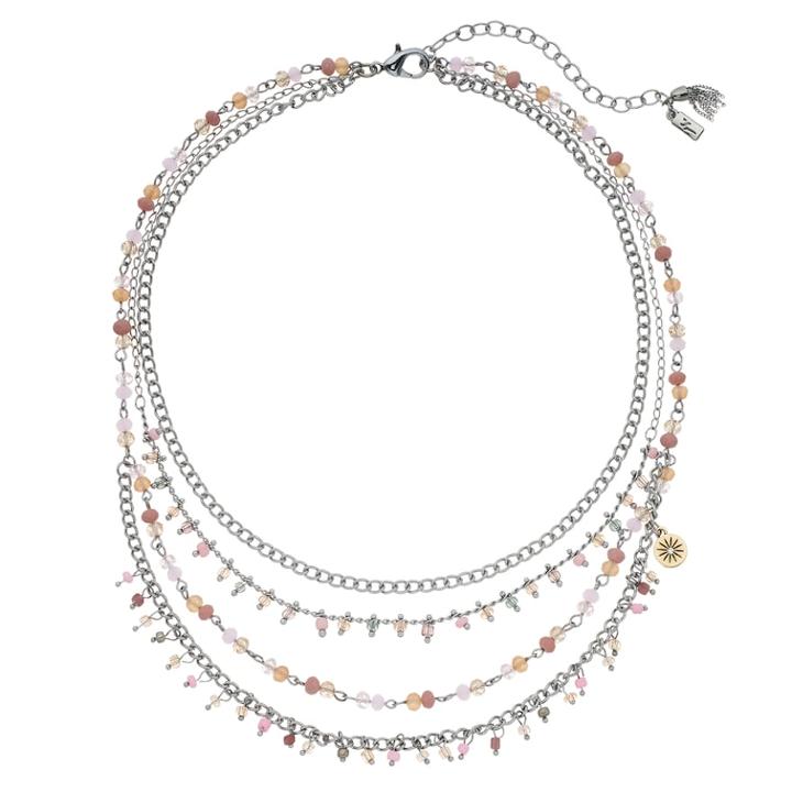 Simply Vera Vera Wang Beaded Multi Strand Necklace, Women's, Pink