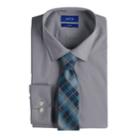 Men's Apt. 9&reg; Slim-fit Dress Shirt & Tie Set, Size: S 32-33, Silver